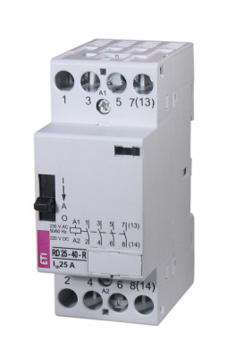 Контактор модульный RD-R 25-04 24V AC/DC (ручн.управл.)