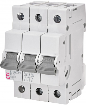 Авт. выключатель ETIMAT P10 3p B 3A (10kA)