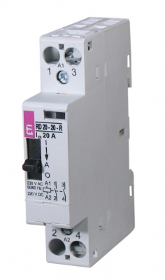 Контактор модульный RD-R 20-11 230V AC/DC (ручн.управл.)