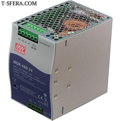 WDR-480-48 Источник питания AC-DC 48В 10А 480Вт DIN-рейка MEAN WELL