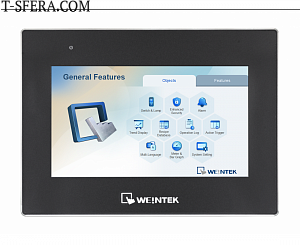 Панель оператора 7" Weintek cMT3072XHTL (Алюминий, Высокая яркость 1000 кд/м²)