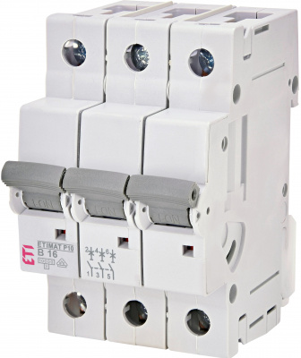 Авт. выключатель ETIMAT P10 3p B 16A (10 kA)