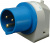 Вилка встраиваемая угловая ER-3232  IP44 (32A, 230V, 2P+PE)