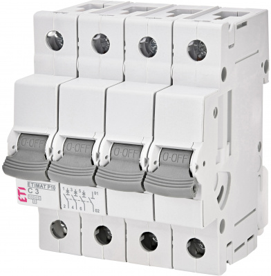 Авт. выключатель ETIMAT P10 3p+N C 3A (10kA)