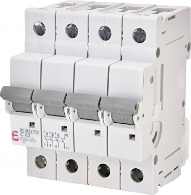 Авт. выключатель ETIMAT P10 3p+N C 63A (10 kA)
