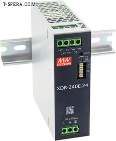 XDR-240E-24 Источник питания AC-DC 24В 10А 240Вт DIN-рейка MEAN WELL