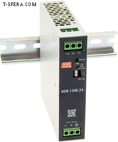 XDR-150E-24 Источник питания AC-DC 24В 6.5А 150Вт DIN-рейка MEAN WELL
