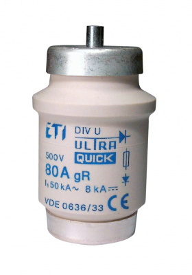Предохранитель DIVUQ80A/500V gR (50 kA)