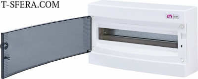 Щит наружн. распределительный ECT 18PT (18мод.прозр.дверь)