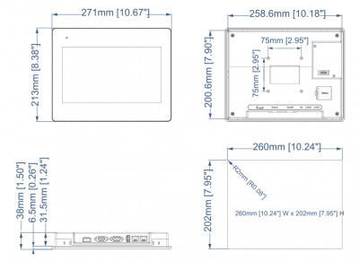 Панель оператора 10.1" Weintek cMT2102X (серия cMT X Standard)