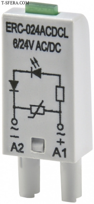 Модуль защиты/индикации ERC-024ACDCL (Uc= 6...24V AC/DC)