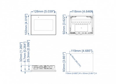 Панель оператора 4.3" Weintek cMT2058XH (cMT X Standard)