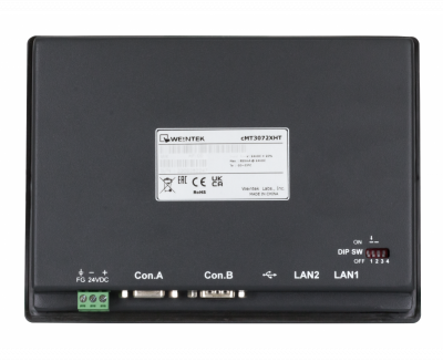 Панель оператора 7" Weintek cMT3072XHTL (Алюминий, Высокая яркость 1000 кд/м²)