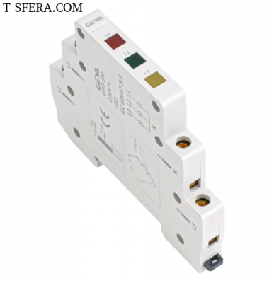 Индикатор модульный , К-Ж-З, 230VAC 