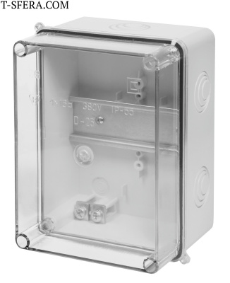 Коробка распределительная, 118x158x80mm, прозрачная крышка, IP55
