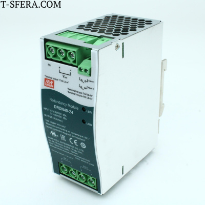 DRDN40-24 Модуль резервирования на DIN-рейку 24В 40А Mean Well