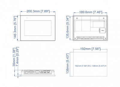 Панель оператора 7" Weintek cMT3072XH2 (серия cMT X Advanced)