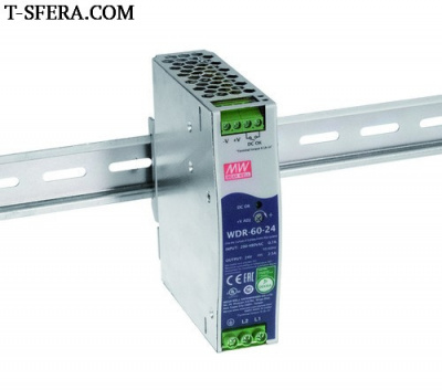 WDR-60-5 Источник питания AC-DC 5В 10А 50Вт DIN-рейка MEAN WELL