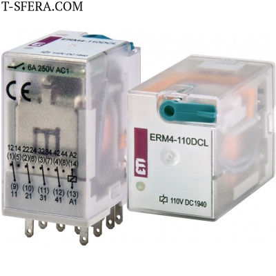 Реле электромеханическое ERM4-110 DCL 4p 