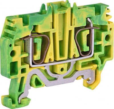 Клемма пружинная заземляющая ESP-HTE.4 (4 мм2, желто-зел.)