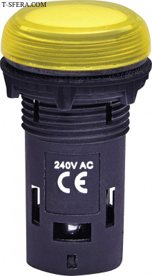 Лампа 240V AC (желтая) LED ECLI-240A-Y