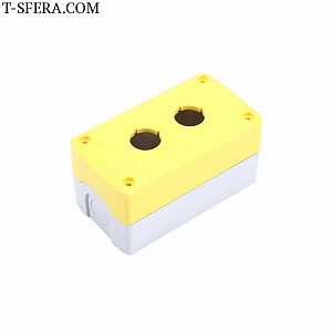 Корпус поста кнопочного КП-102, желтый/черный, 2 поста, IP65
