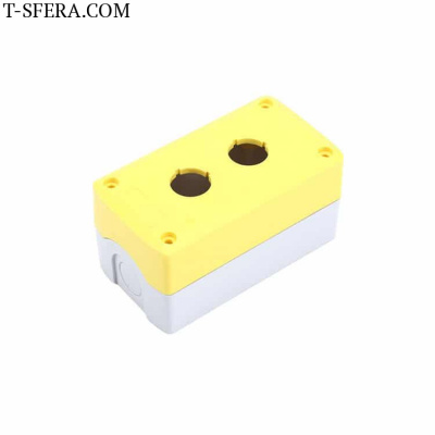 Корпус поста кнопочного КП-102, желтый/черный, 2 поста, IP65