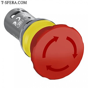Кнопка CE4T-10R-01 аварийной остановки, красная, грибок
