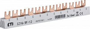 Шина питания IZ 16/3F/12 (16мм2, 3P, 0.32м, Fork, 12mod.)