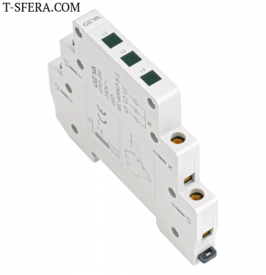 Индикатор модульный 3х зеленый LED, 230VAC