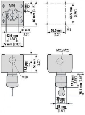M22PVKC01GREY Кнопка аварийной остановки в сборе 1НЗ