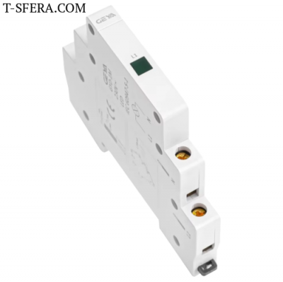 Индикатор модульный, зеленый, 230VAC