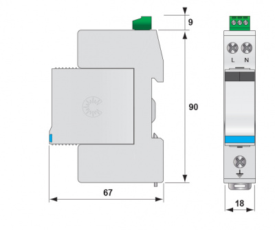 Ограничитель перенапряжения ETITEC V 2T3 255/5 (2+0)