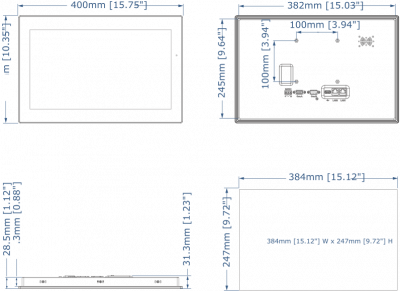 Панель оператора 15.6" Weintek cMT2168X (Full HD, серия cMT X Standard)