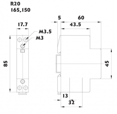 Контактор модульный RA 20-11 230V AC